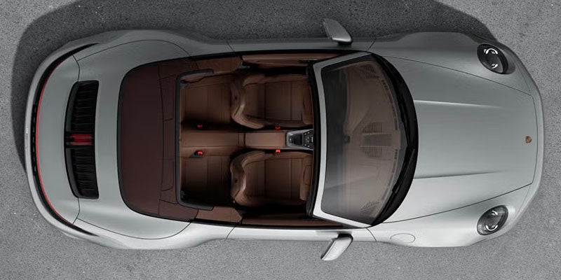 Silver 911 Carrera Arial View