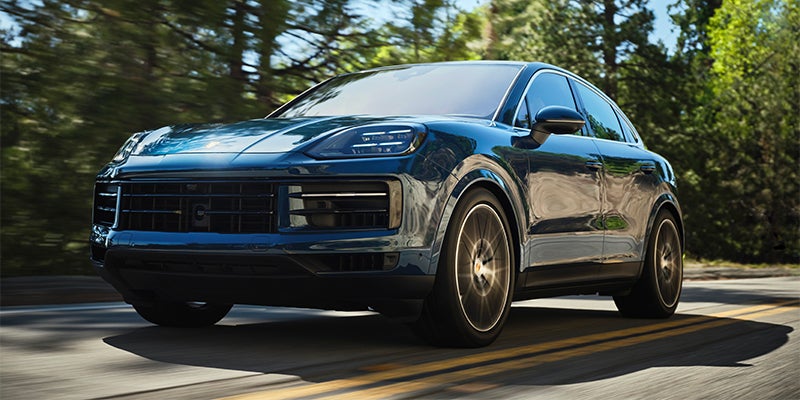 Blue Porsche Cayenne Coupe
